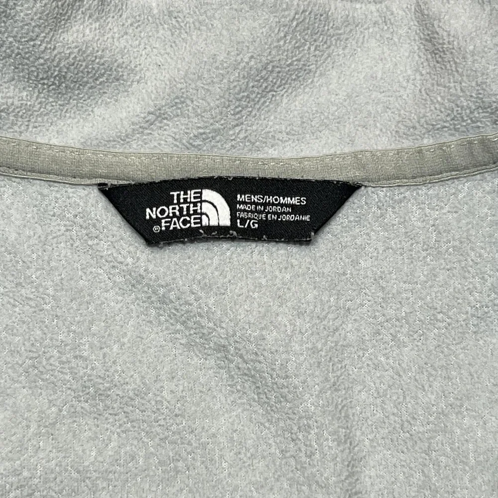 The North Face Jacket Mens L Gray Fleece 1/4 Zip Pullover Windbreaker Outdoor